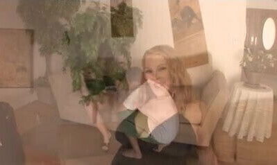 Redhead with natural saggies fucks cameraman twice