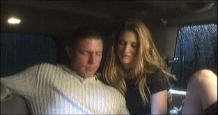 2 Girl Handjob in Limo