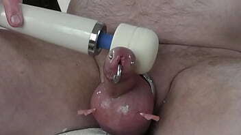 Ball and nipplepiercings and cum