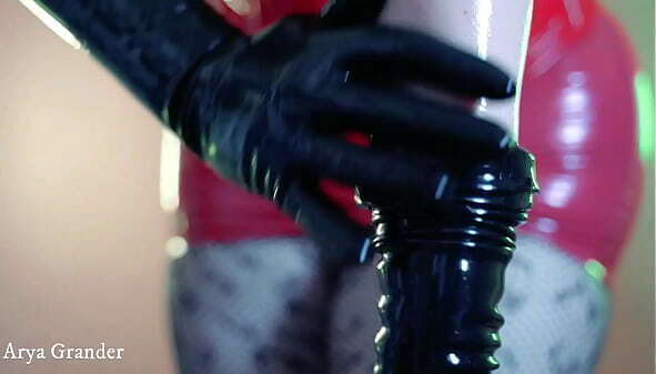 sexy latex rubber gloves