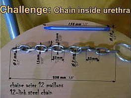 Challenge: Chain inside urethra