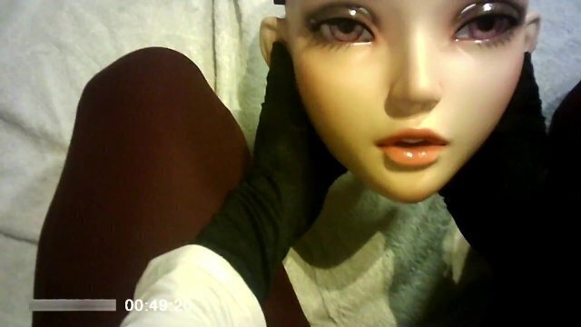 Night Masks Part Jill! lonely girl plays with herself female doll mask Jill...