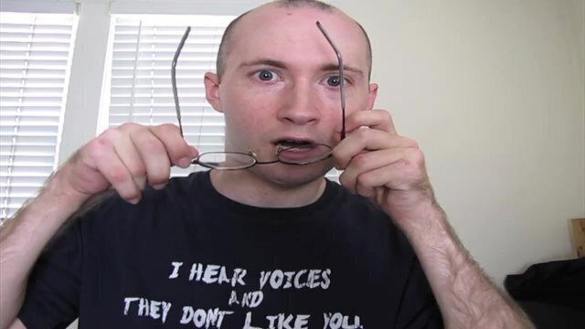 Giving Intense Stare Disapproval While Masturbate