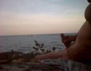  Jerking off for the fisherman