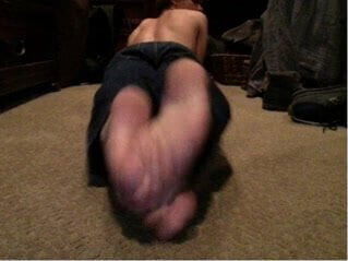 straight guys feet on webcam - soccer player, part 2
