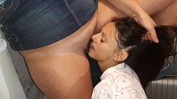 This girlfriend greets after business trip Lesbian Illusion Girls