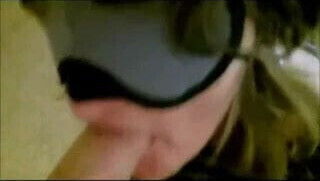 blindfolded slut deepthroats