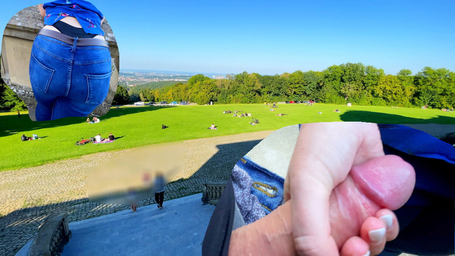 Most risky public ever-Handjob with Cumshot public place