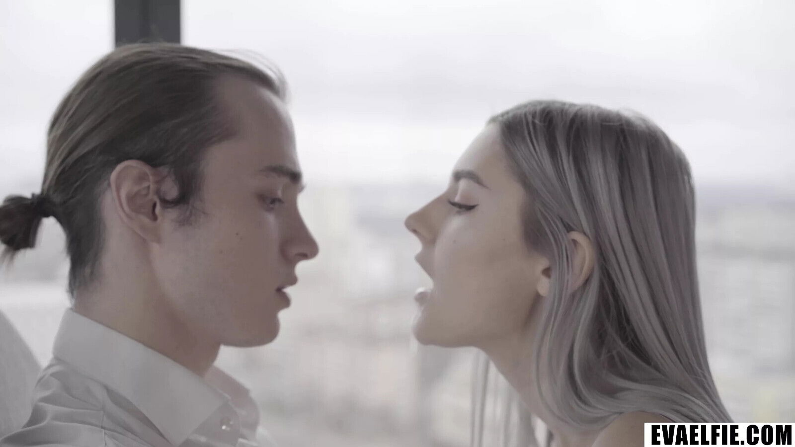 Cuckold watches young busty girl action