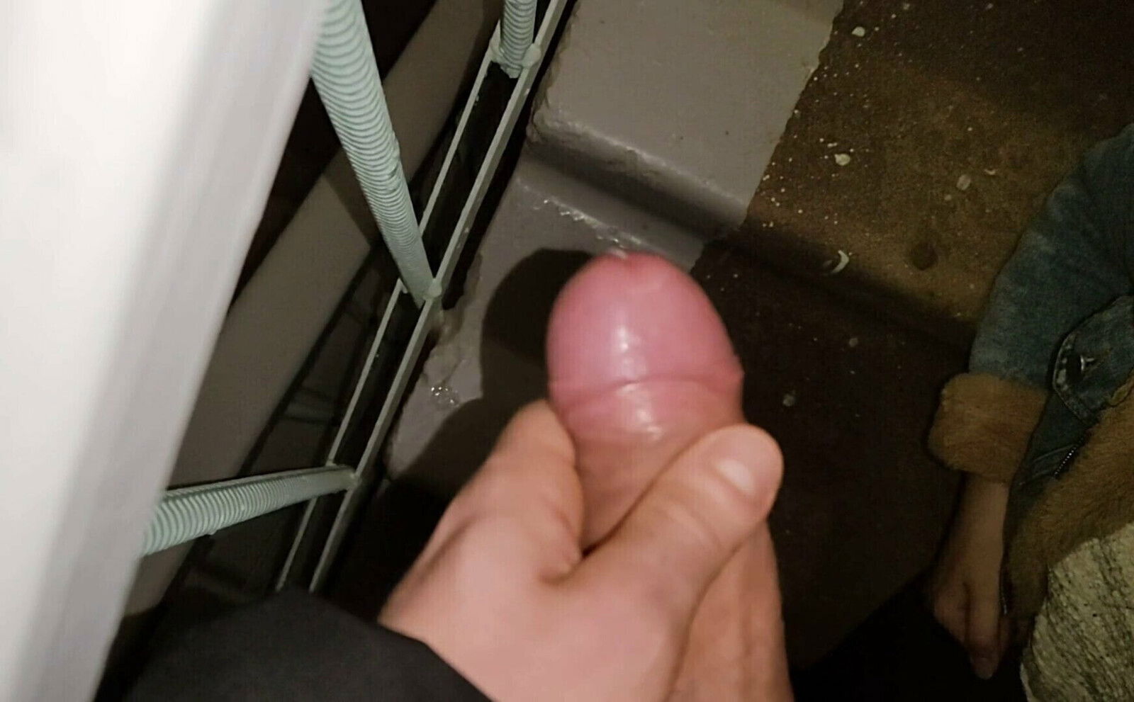 They left sperm doorsteps apartment