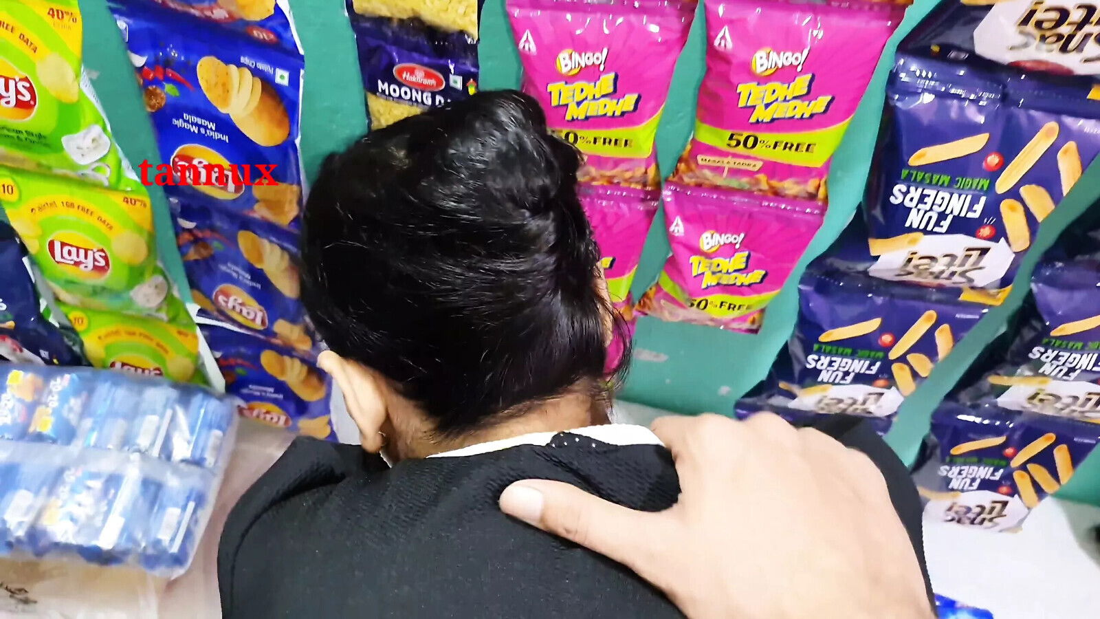 Grocery shop girlfriend fucking with boyfriend quick