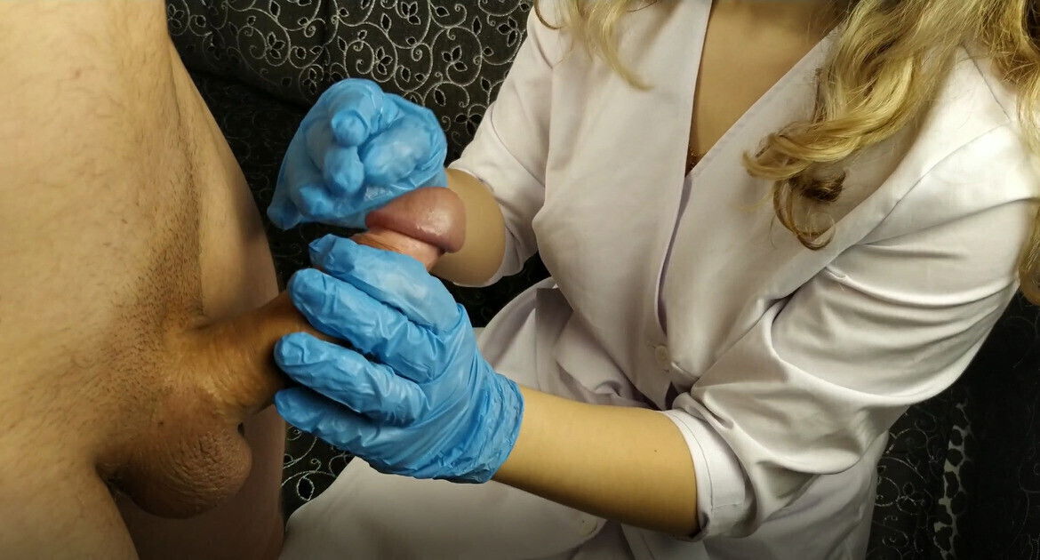 Nurse Masturbates Latex Glove