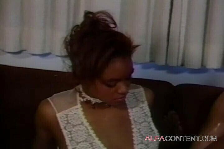 Black girl gets couch