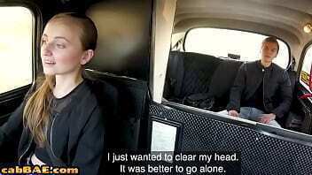 Petite cabbie fingered and licked out before backseat sex