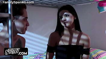 Cute Sister Violet Rain Wakes Stepbro Juan Caballo Loco after going