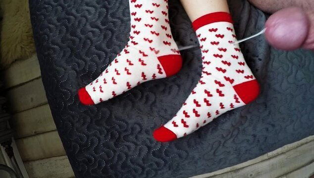 stepsister's socks flooded with after plays with