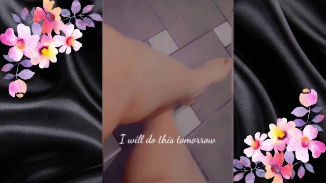 Before Shower, take socks...