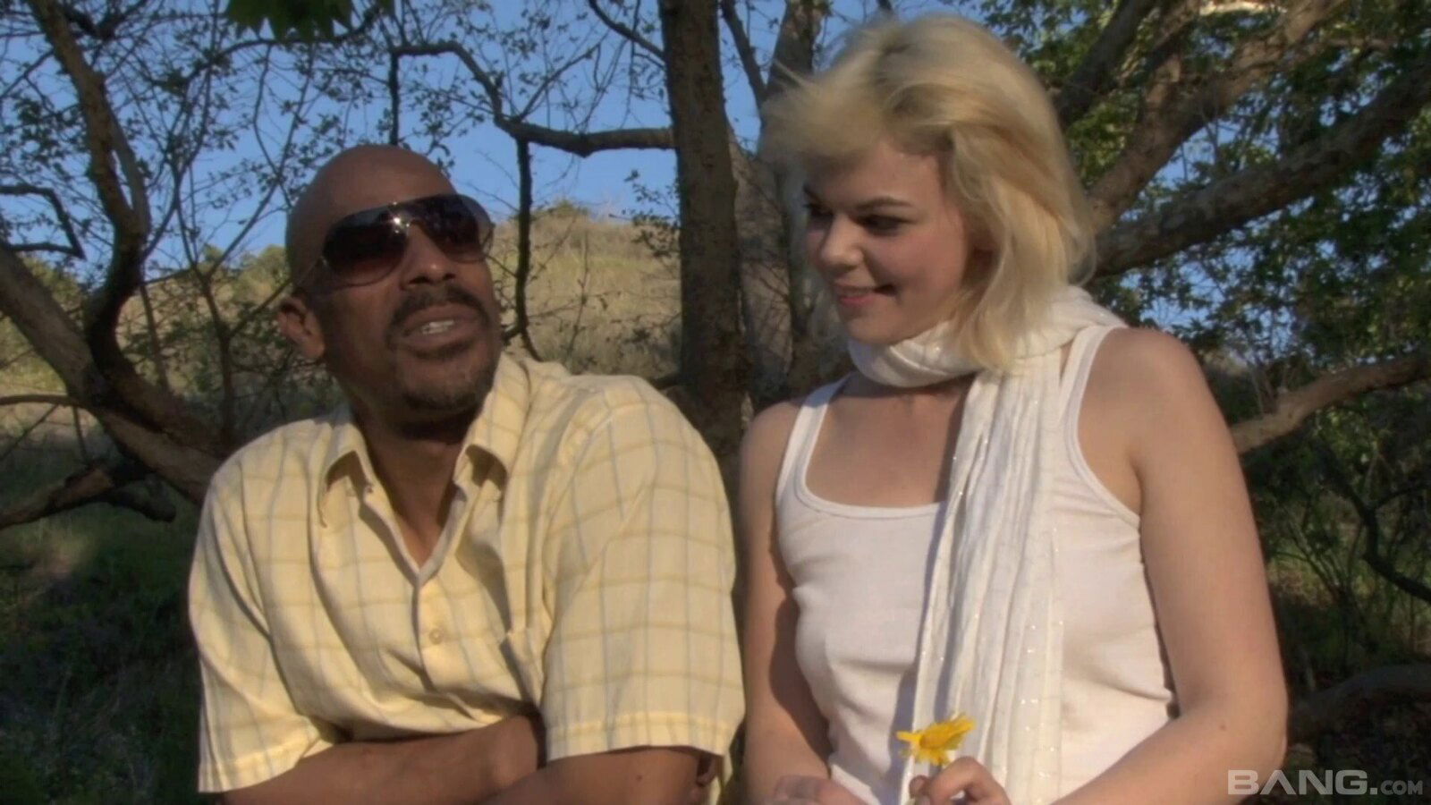 Black with large dick fucks pale blonde chick Alice Frost