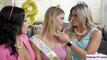 Teen licked lesbian stepmoms