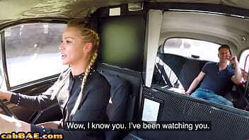 Smalltit euro cabbie pussy licked and drilled by passenger