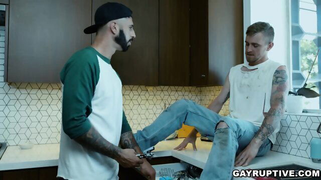 Homeless Ryan Jordan fucked from soup kitchen