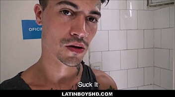 Amateur Tattooed Latin Cruising Bathroom Threesome Cash Jonathan, Kendro