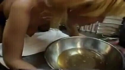 Blond Slut takes a 18 Inch Cock 