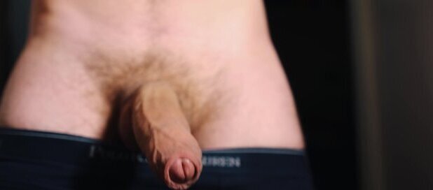 Soft floppy uncut dick playing