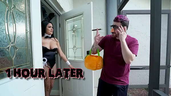 BANGBROS Halloween Bunny Serena Santos Gives Horny Neighbor Logan Xander Treat Life