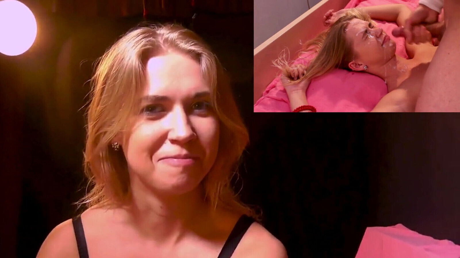 Beautiful euro girl gets bonuses huge facial