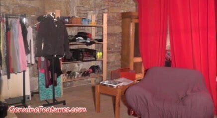 Sexy czech wannabe has fun in backstage