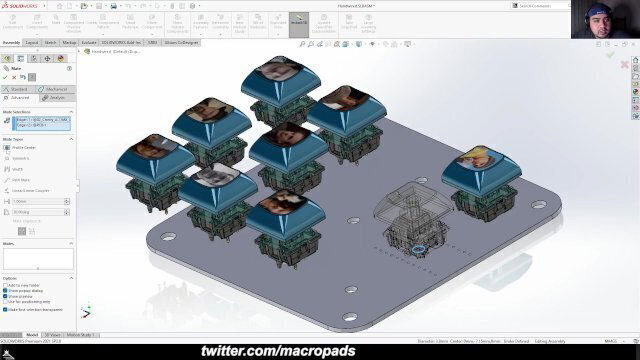 Prototipo macropad handwired Parte Ensamble