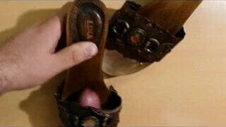 Fuck and cum NOT my mother's wooden mules sandals