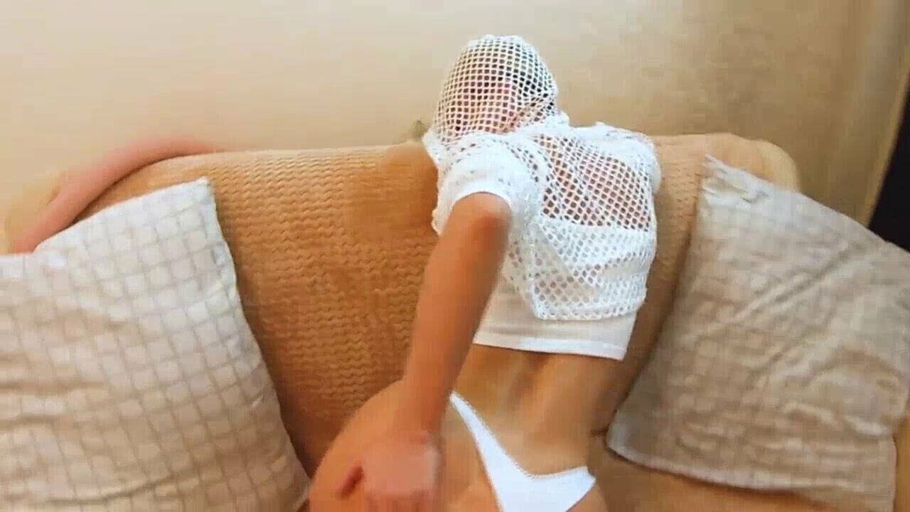 Cute fucks pussy with finger