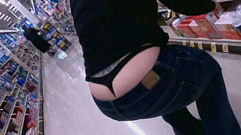 Showing Huge Booty Whale Tail Wal-Mart Shopping