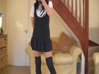 Wank for British Schoolgirl