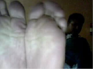 Straight guys feet webcam