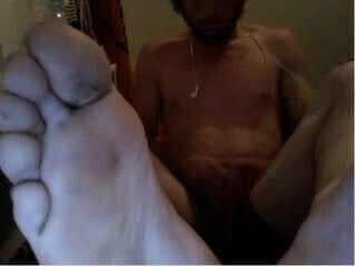 Straight guys feet webcam