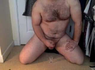 Cumming into Shot Glass and Pouring on Dick