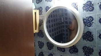 Spying Stepsister Shower, Hidden Camera