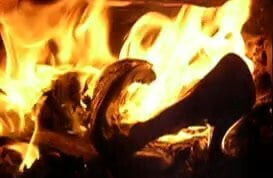 Sexy leather heeled shoes fire.