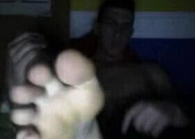 Straight guys feet on webcam #115