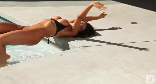 Tall brunette beauty tease video