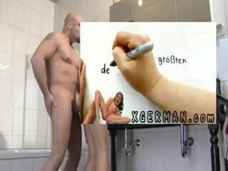 MILF anal in the bathroom