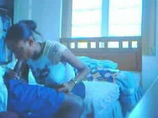 young black couple playing around