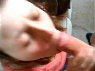 Sexy amateur girl swallows boyfriend's load