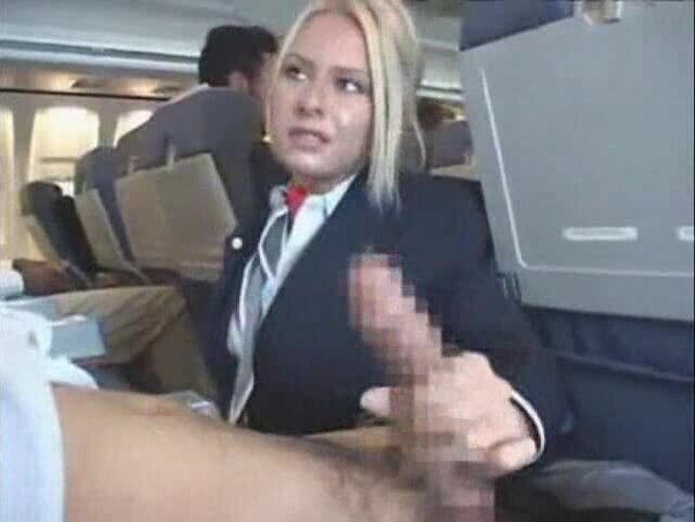 Stewardess gives handy plane