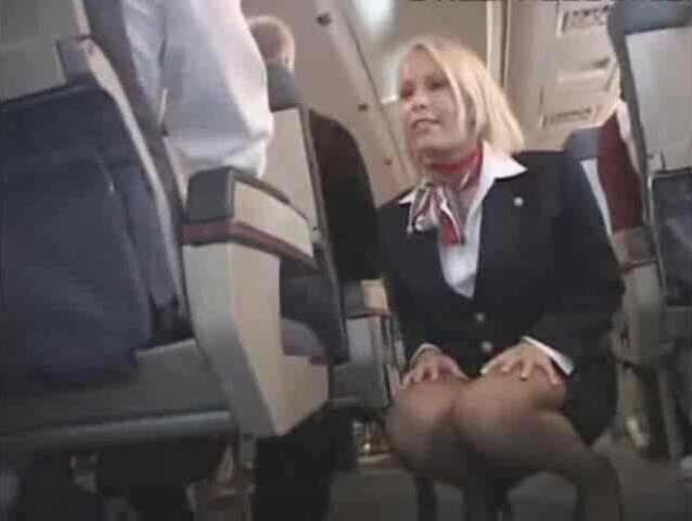 Stewardess fucked plane hard