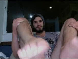 Straight guys feet on webcam #138