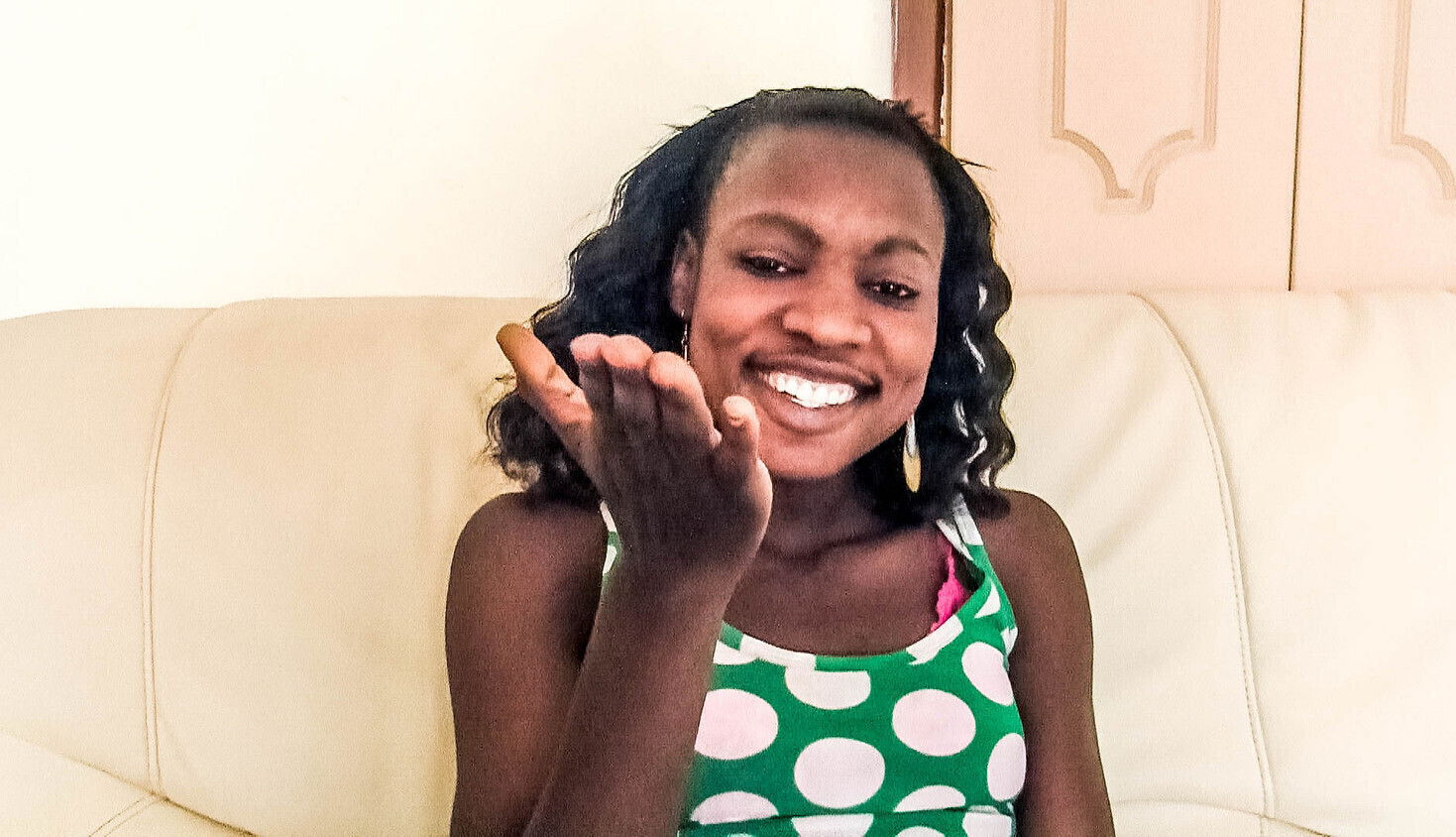 Ebony hottie riding cumshot from Africa with love